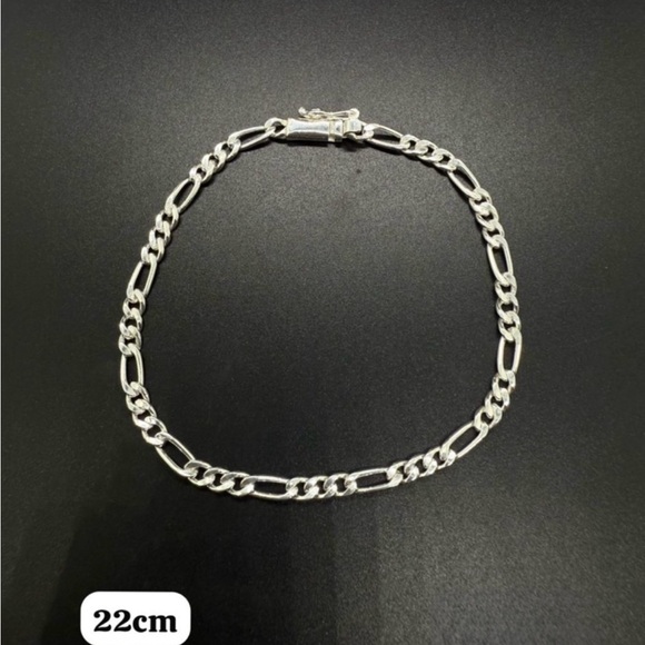 ELEGANT PERUVIAN silver 950 Men's Chain Bracelet 0.35mm - Picture 1 of 8